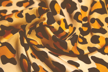 Fabric animal print scarf leopard pattern