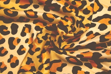 Fabric animal print scarf leopard pattern