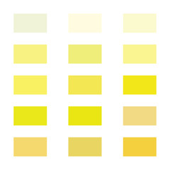 Yellow color palette vector illustration