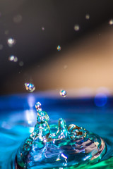 Water Drop Vivid, Blue Green