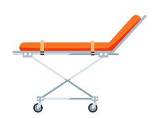 Emergency department stretchers flat illustration