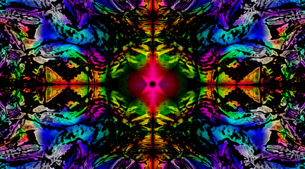 The magic of beauty of multi-colored kaleidoscope.