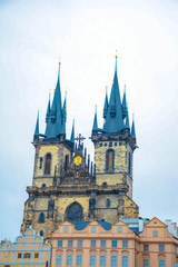 Fototapeta na wymiar church of our lady before tyn in prague czech republic