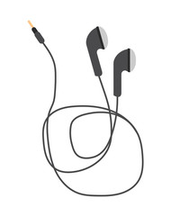 Headphones flat vector illustration
