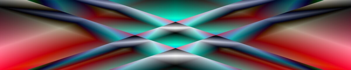 Digital art, panoramic abstract objects (20000 x 4000 Pixels), Germany