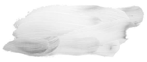 white paint stain Acrylic on a white background element.