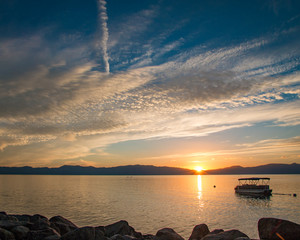 sunrise on Lake tahoe