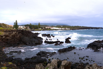 Fototapeta na wymiar Coast near Pópulo Beach, Azores