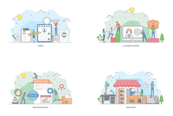 Conceptual Flat Vectors Illustration Pack 