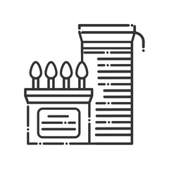 Cotton swabs and sponges color line icon. Makeup, hygiene products sign. Pictogram for web page, mobile app, promo. UI UX GUI design element.