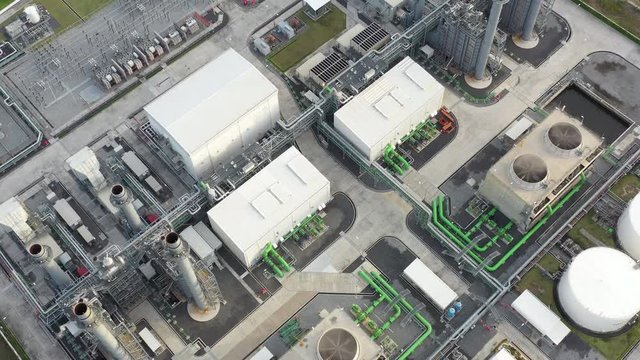 Top view of electric substation,electrical and production