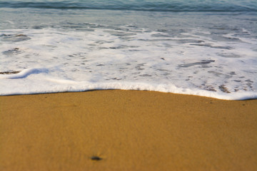 Waves and the beach. Summer rest