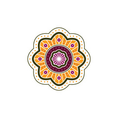 colorful ornament mandala coloring book 