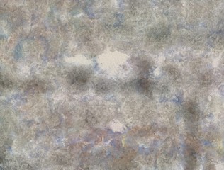 Detailed close-up grunge clouds abstract background. Dry brush strokes hand drawn oil painting on canvas texture. Creative simple pattern for graphic work, web design or wallpaper. Chaotic splashes.