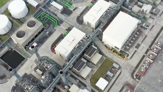 Top view of electric substation,electrical and production