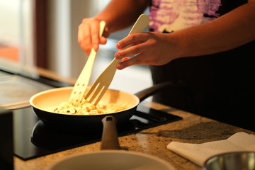 chef preparing food in kitchen