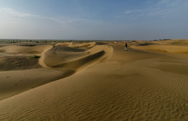 Fototapeta na wymiar Photo of Thar Desert in Jaisalmer - Rajasthan