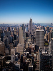 Skyline of Manhattan from the Rockefeller Top of the Rock Center