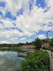 trezzo d'adda ansa del fiume e diga idroelettrica