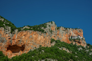 Fototapeta na wymiar The Monastery of Panagia Elona in the Parnon Mountains in Kynouria