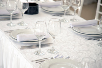 Festive table decoration for Banquet and wedding