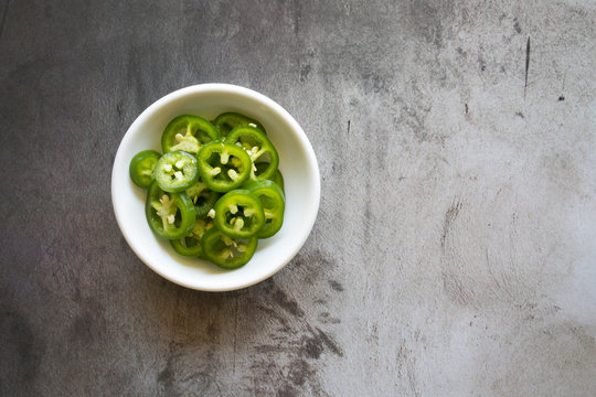 Bowl Of Jalapeno Slices