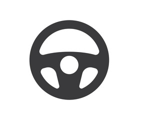 steering wheel logo icon vector illustration
