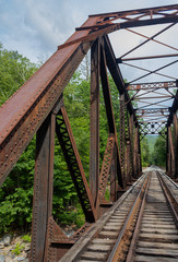 Abandoned railroad testle and tracks