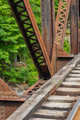 Abandoned railroad testle and tracks