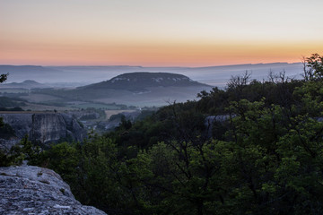 Mountain landscape. Rocky formations. Landscape shooting. Beautiful view.