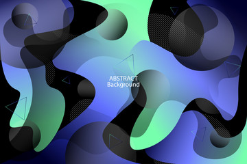 background with abstract figures with gradients of light blue and dark blue colors