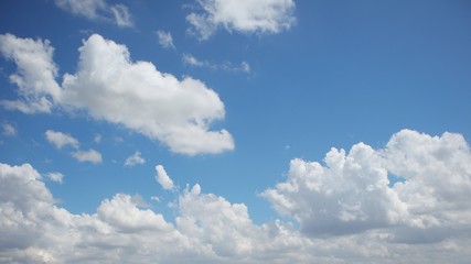 Blues Skies and White Clouds Over Texas