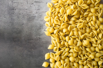 Pasta on a Concrete Background with room for copy