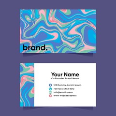 Marble texture business card