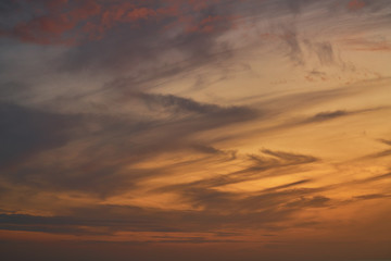 emtry morning skyline with cloud patterns