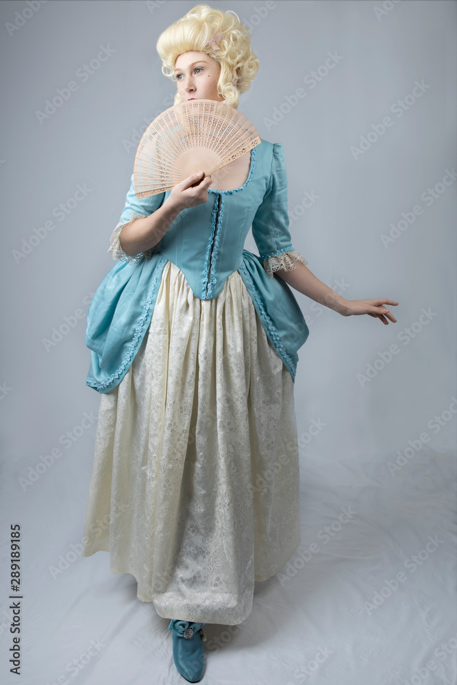 Wall mural Georgian woman in formal gown