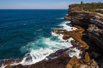 Fototapeta na wymiar Overhead view on Watsons Bay, nearby Sydney, Australia 