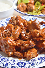 Delicious Chinese dish-Spareribs braised in brown sauce