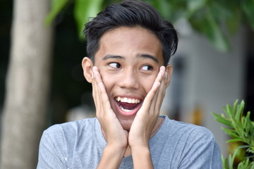 A Surprised Youthful Minority Person