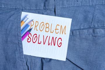 Word writing text Problem Solving. Business photo showcasing process of finding solutions to...
