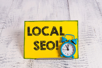 Handwriting text writing Local Seo. Conceptual photo incredibly effective way to market your near...