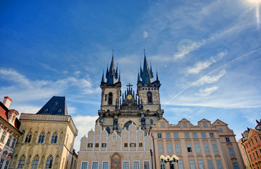 Fototapeta premium The Church of Our Lady before Tyn, is a gothic church located in the Old Town Square of Prague, Czech Republic.