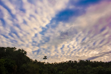 clouds over mountains