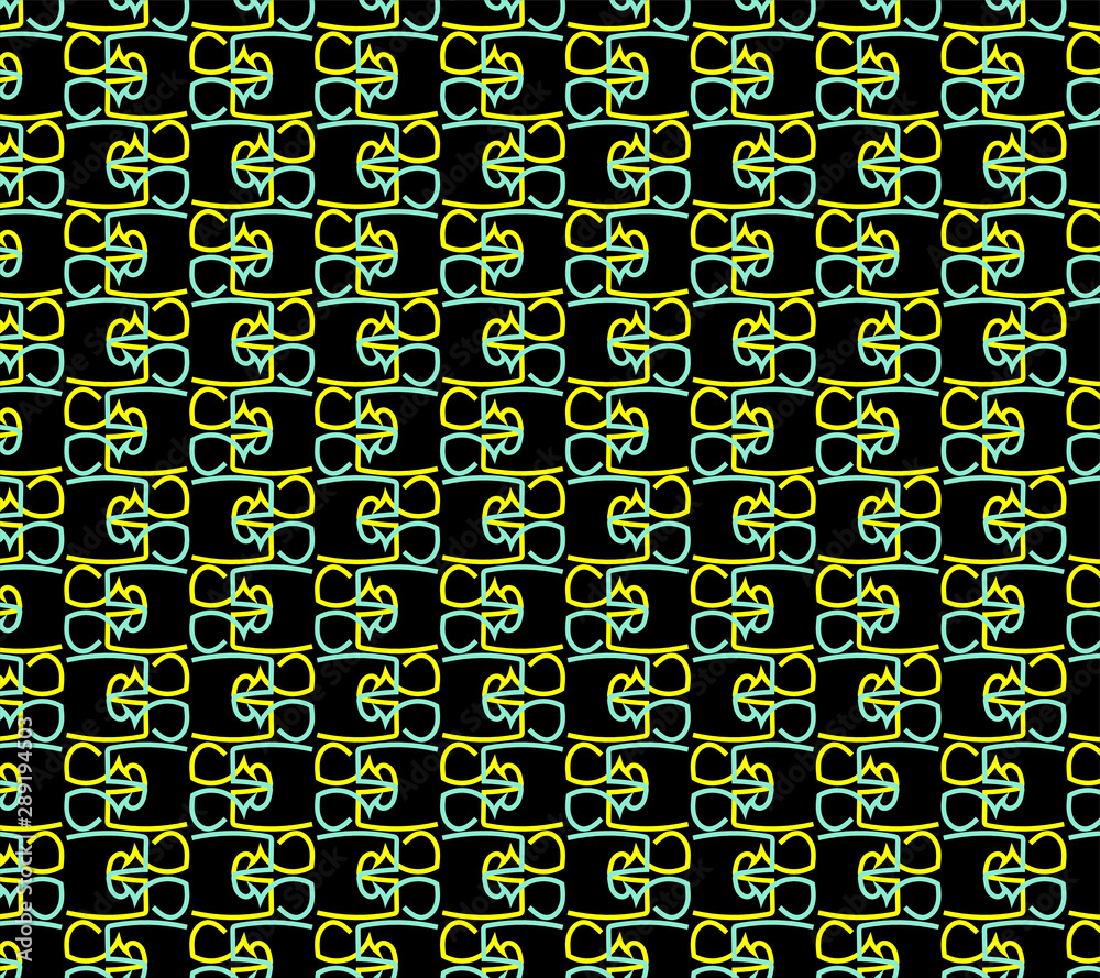 Fototapete colorful line art pattern design for cloth printing and background