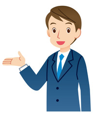 案内するビジネスマン