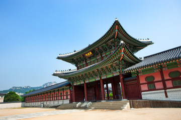 Fototapeta na wymiar Gyeongbokgung Palace is the palace of Joseon Dynasty.