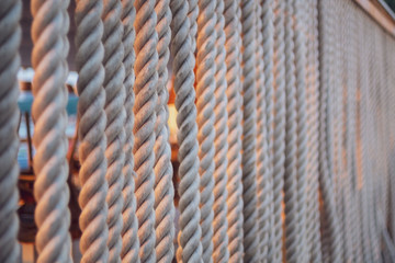 abstract background. Horizontal rope guard