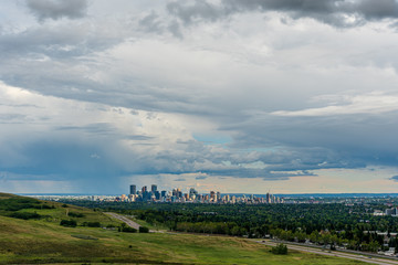 Fototapeta na wymiar Skyline of the city Calgary, Alberta, Canada