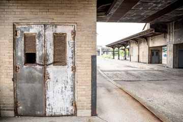 old train station doors