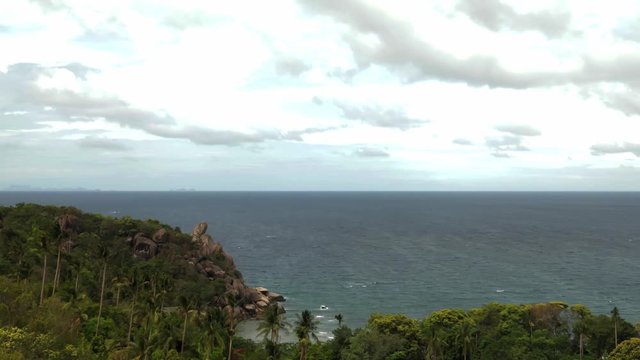 Looking at the sea and the clouds from the mountain (time lapse - Angle 001)